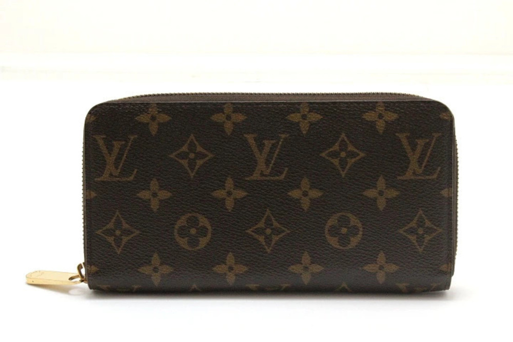 LOUIS VUITTON Zippy Wallet Round Zipper Long Monogram Brown